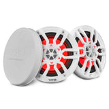 DS18 NXL 6.5" 2-Way Coaxial Marine Speaker with LED RGB Lights | 100W RMS 4-Ohm PAIR