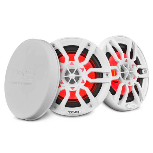 DS18 NXL 6.5" 2-Way Coaxial Marine Speaker with LED RGB Lights | 100W RMS 4-Ohm PAIR