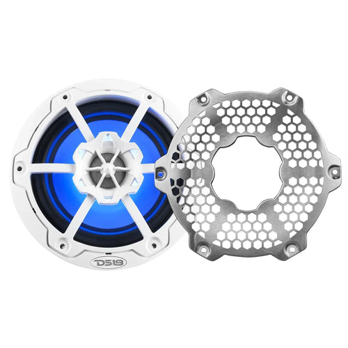 DS18 NXL 6.5" 2-Way Coaxial Marine Speaker With LED RGB Lights 100 Watts Rms 4-Ohm PAIR