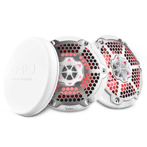 DS18 NXL 6.5" 2-Way Coaxial Marine Speaker With LED RGB Lights 100 Watts Rms 4-Ohm PAIR