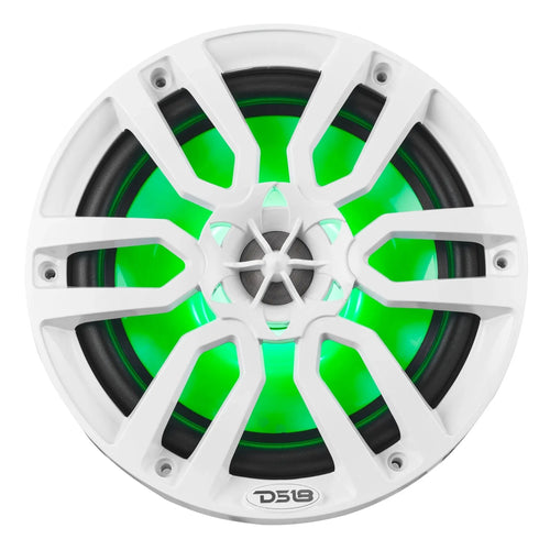 DS18 NXL 8" 2-Way Coaxial Marine Speaker with LED RGB Lights | 125W RMS 4-Ohm PAIR