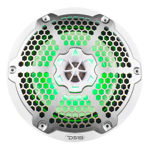 DS18 NXL 8" 2-Way Coaxial Marine Speaker With LED RGB Lights 125 Watts Rms 4-Ohm PAIR