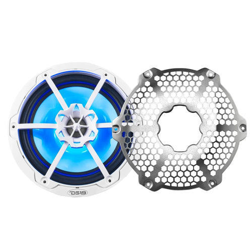 DS18 NXL 8" 2-Way Coaxial Marine Speaker With LED RGB Lights 125 Watts Rms 4-Ohm PAIR