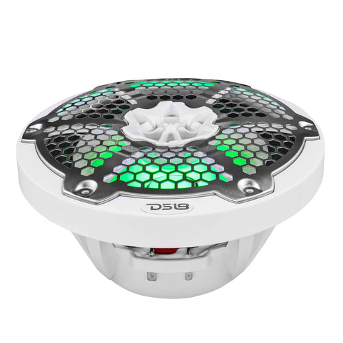 DS18 NXL 8" 2-Way Coaxial Marine Speaker With LED RGB Lights 125 Watts Rms 4-Ohm PAIR
