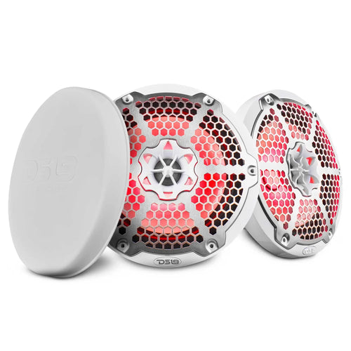 DS18 NXL 8" 2-Way Coaxial Marine Speaker With LED RGB Lights 125 Watts Rms 4-Ohm PAIR