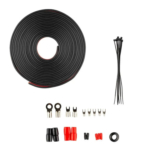 DS18 4-GA OFC 100% Copper Amplifier Installation Kit - RED