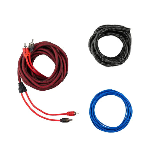 DS18 4-GA OFC 100% Copper Amplifier Installation Kit - RED