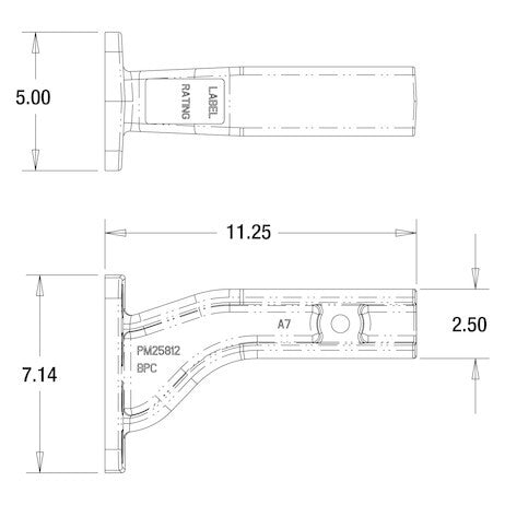 3 Position Pintle Hook Mounting Plate for 2-1/2 Inch Receiver-20,000 M.G.T.W.