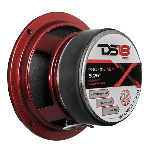 DS18 PRO-X 5.25" Mid-Range Loudspeaker with Bullet | 150W RMS 4-Ohm (Each)