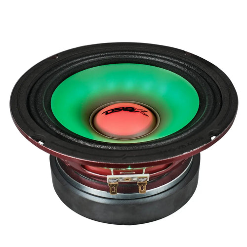 DS18 6.5" Mid-Range Loudspeaker with Dual RGB LED For Cone & Dust Cap 250 Watts 4-Ohm EACH