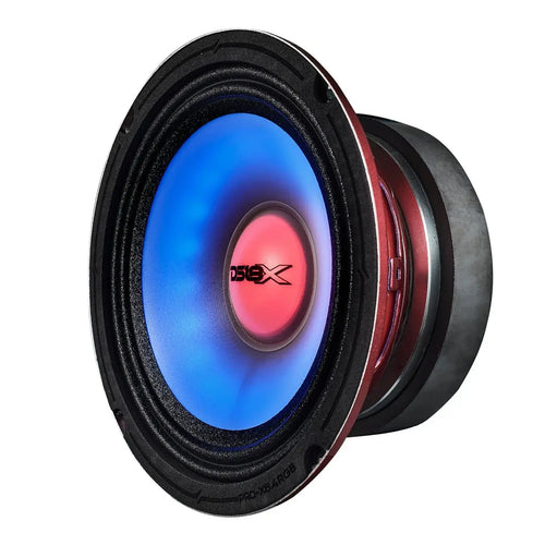DS18 6.5" Mid-Range Loudspeaker with Dual RGB LED For Cone & Dust Cap 250 Watts 4-Ohm EACH