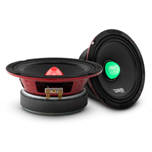 DS18 PRO-X 6.5" Mid-Range Loudspeaker with RGB Light Bullet 250 Watts Rms 4-Ohm EACH