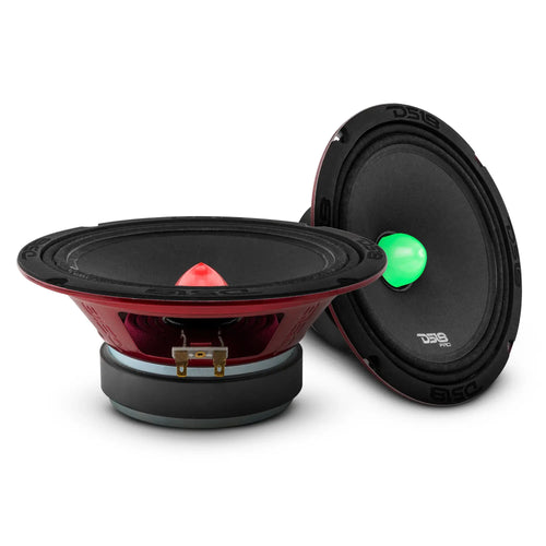 DS18 PRO-X 8" Mid-Range Loudspeaker with RGB Light Bullet 275 Watts Rms 4-Ohm EACH