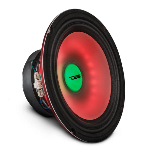 DS18 8" Mid-Range Loudspeaker with Dual RGB LED For Cone & Dust Cap 275 Watts 4-Ohm EACH