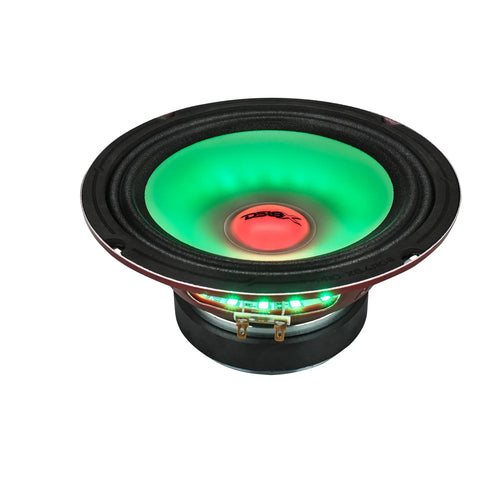 DS18 8" Mid-Range Loudspeaker with Dual RGB LED For Cone & Dust Cap 275 Watts 4-Ohm EACH
