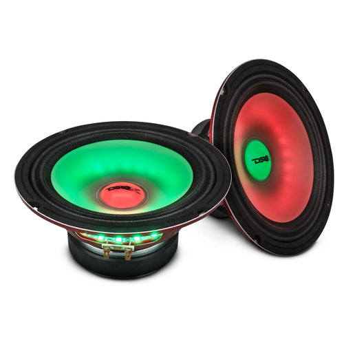 DS18 8" Mid-Range Loudspeaker with Dual RGB LED For Cone & Dust Cap 275 Watts 4-Ohm EACH