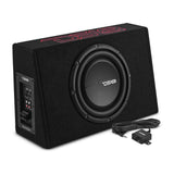 DS18 10” Amplified Shallow Subwoofer Enclosure for Pickup Trucks