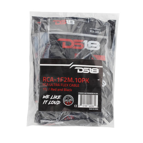 DS18 Level 1 RCA 100% Copper OFC Y Connector – 1 Female / 2 Male - 10-Pack