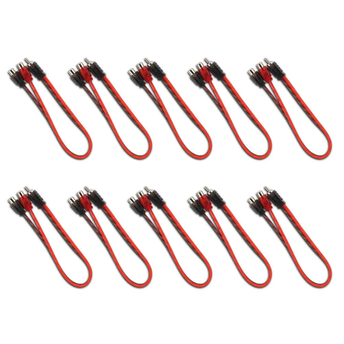 DS18 Level 1 RCA 100% Copper OFC Y Connector – 1 Male / 2 Female - 10-Pack