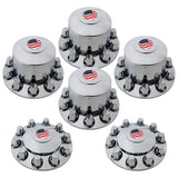 Chrome Plastic Axle Cover RealLogo Floaters (RLF) Includes (2) Front & (4) Rear Covers