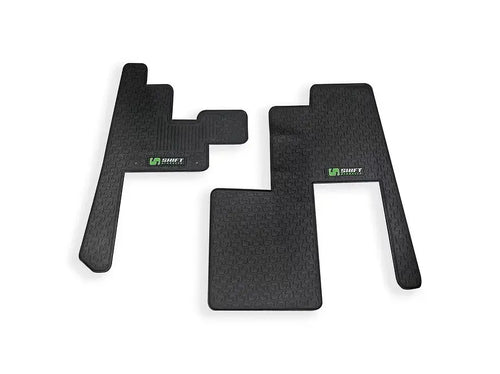 Sleeper Rubber Carpet Black Floor Mats (Kenworth T680 (07-15) ,W900L,W900B) W900 Shift Products Rubber Floor Mats