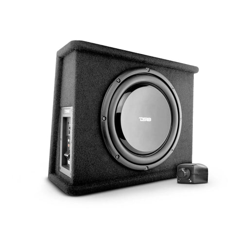 DS18 12" Loaded Amplified Shallow Subwoofer Enclosure 350 Watts Rms