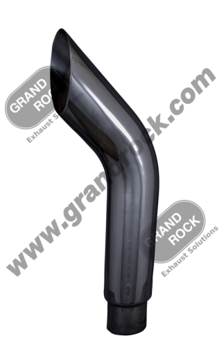 Chrome Bullhorn Style Stack 36” X 6” Reduced To 5” Outside Diameter (OD)