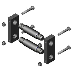 Atro Spring Eye Shackle Kit Fits International Heavy S Series; 3000 / 4000 / 7000 Series (Cast Hangers)