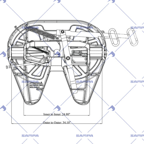 Replaces Jost JSK37H Series for Old Holland Model (FW8, FW2000, FW3501, FW17, FW2500, FWAL, FW35, FW2535) Fifth Wheels with Steel Wear Ring