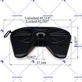 Fifth Wheel Top Plate Jost Drawbar Capacity: 150.000 lbs, Vertical Capacity: 50.000 lbs, Lock : 2", Without pedestal, Steel Cushion Ring, Left Hand Release, Central Lubrication replacement for common Holland fifth wheel models.