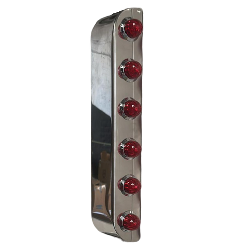 Filter Light Panel 12 (6) 3/4" Mini Light Holes per side - KW  T680, T880, T990 and PB 579. Fits Peterbilt/Kenworth/Freightliner)