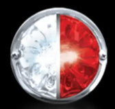 3.5" Watermelon Hero LED Marker Light - White and Red Light / Clear Lens