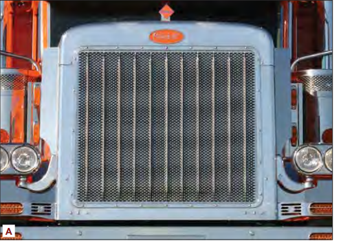 Small 1/4" Circle Holes Grille for Peterbilt 379 Extended Hood