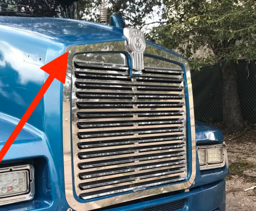 Outside Trim Fits Kenworth T600 - Without Bars S.Steel