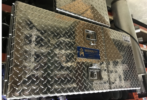 Merritt Tool Box Diamond Plate Door 18”x18”x36” Dia. Plate Double Door