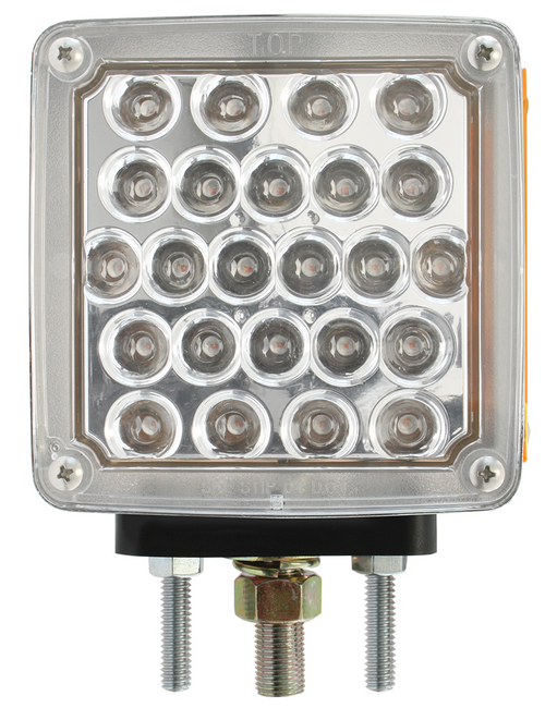 Square Double Face Pearl LED Pedestal Light