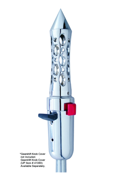 M30X3.5 Thread-On Daytona Style Spike Gearshift Knob With 13/15/18 Speed Adapter - Chrome/Vertical