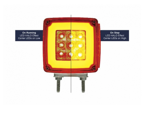 LED Double Face "GLO" Turn Signal Light Double Stud