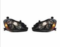 Blackout Projection HID Headlight Assembly for 2013+ fits Kenworth T680 - 1 Pair