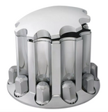 Chrome Plastic ABS Rear Axle Cover Set with Locking Tabs & Standard Hub Cap
