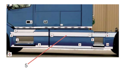 Generation 2 Vn 730, Trim, Middle Upper Fairing Trim 64.69” Long fits Volvo Stainless Steel