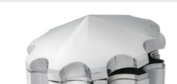 Removable cap Chrome Plastic ABS  Cone