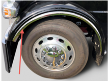 2,Piece Kit, Fenderettes 14Gauge 304 Stainless Steel Fits Front Fender Peterbilt 379’s & 389’s