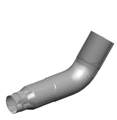 Chrome Elbow 7" 48 Grade (Driver Side)-2008-2010 Peterbilt 389 Lincoln Chrome