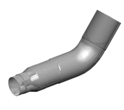 Chrome Elbow 7" 40 Grade (Passenger Side) 2008-2010 Peterbilt 389 Lincoln Chrome