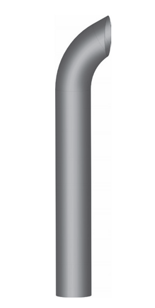 5” X 72” Curved Top Stack, OD Chrome – MiamiStar.com