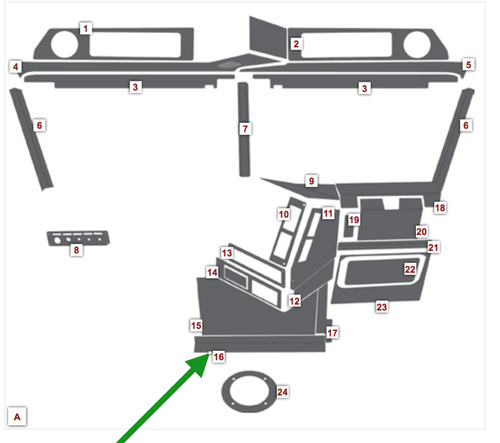 Lower Fuse Door Trim Stainless Steel fits Freightliner Clasic/Fld