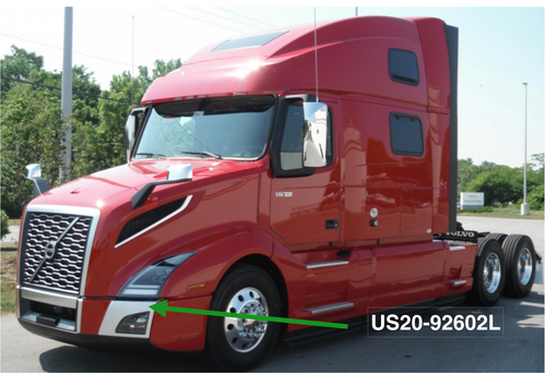 Bumper Reinforcement With Cover & No Fog Light Cutout For 2018-2024 Volvo VNL - Driver