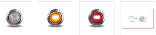 Trux 3/4" Round Amber Marker to Red Auxiliary LED Light (2 Diodes)