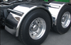 Stainless Steel Single Axle Fenders (Pair) Bright 430, 16 Gauge, Overall Length: 80"